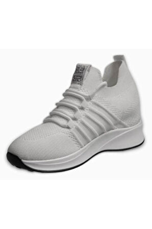 M.p 241-1669 Beyaz Dolgu Taban Kadın Bağcıklı Spor Ayakkabı