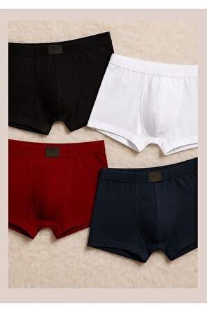Erkek İç Giyim Bambu & Esnek 4 Adet Boxer Seti Ekonomik Paket LL.IL16.KE064.001