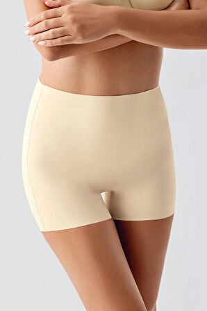 Toparlayıcı Normal Bel Mini Lazer Kesim Siyah Korse Şort OL.01.NB.9205