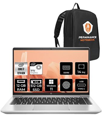 HP ProBook 440 G9 i7 1255U 12GB RAM 512GB SSD 14'' FHD W11HOME 5Y3Z3EA & PER4 ÇANTA 
