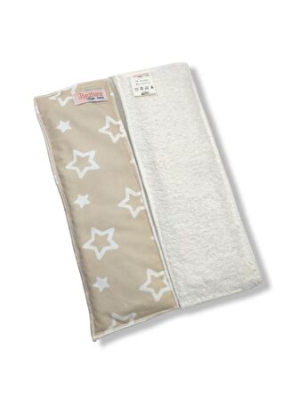 BEZHANE Baby Yıkanabilir Bebek Bezi Cepli Yıldızlı Kapiçino (3kg-12kg)+1 Numara 7 katlı Emici Ped