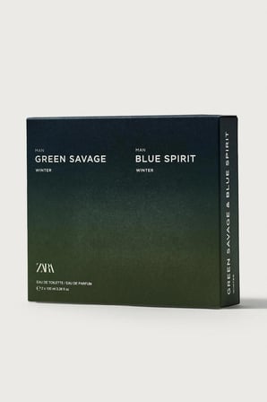 ZARA MAN GREEN SAVAGE WINTER- MAN BLUE SPIRIT WINTER PARFÜM 2X 100 ML
