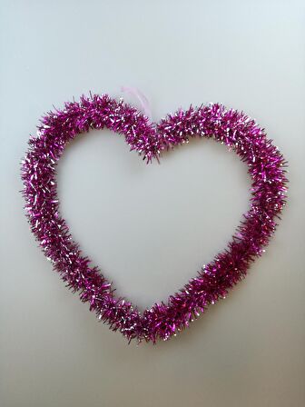 ASMA SİMLİ KALP SÜS PEMBE