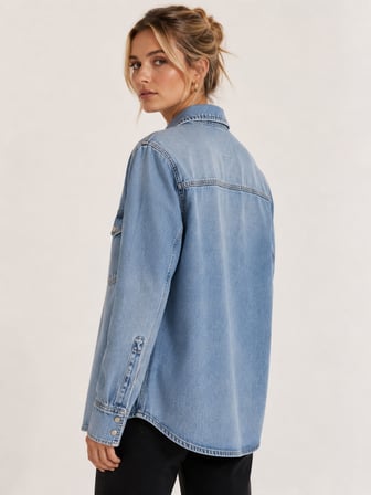 Selena Denim Gömlek XS/S Blue