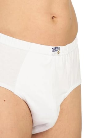 Yıldızı Beyaz 6'lı Paket %100 Pamuk Erkek Slip Külot 0005