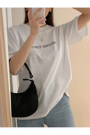 Unisex Do Not Dıstrub Baskılı Tasarım Tshirt