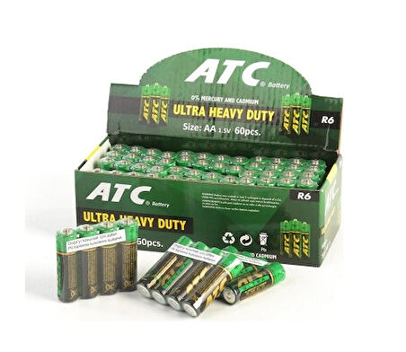 Atc R6 AA Kalem Pil 60'lı Oyuncak ve Saat pili