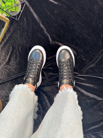Günlük Unisex Spor Ayakkabı Vegan Deri Bağcıklı Hafif Kalın Yüksek Taban Yürüyüş Sneaker 999