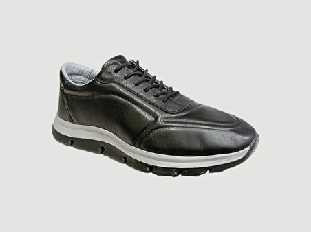 SAYAR S-301 ERKEK DERİ CASUAL HAFİF TABAN AYAKKABI SİYAH