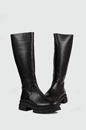 CASTLE BLACK CB-25900-1 KADIN DERİ ÇİZME SİYAH