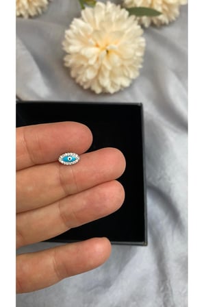 MAVİ GÖZ NAZAR BONCUĞU TRAGUS PİERCİNG