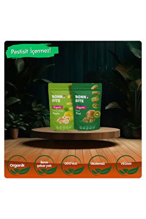 ORGANİK ÇITIR ELMA & KURUTULMUŞ KİVİ İKİLİ PAKETİ
