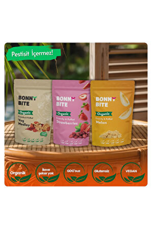 KURUTULMUŞ ORGANİK SEBZE, ÇİLEK & ÇITIR KAVUN 3'LÜ PAKETİ