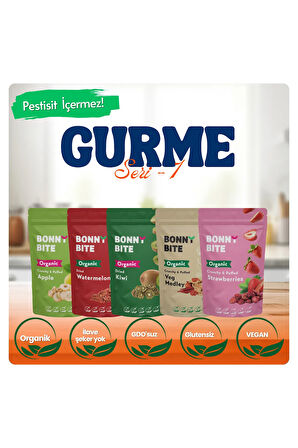 KURUTULMUŞ ORGANİK ELMA, KARPUZ, KİVİ, SEBZE & ÇİLEK 5'Lİ PAKETİ (GURME SERİSİ 1)