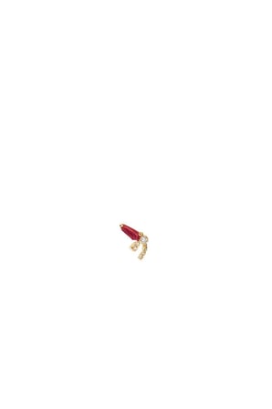 PEMBE ZİRKON TAŞLI TABANCA FİGÜRLÜ MİNİMAL TRAGUS KIKIRDAK KÜPE PEARCING