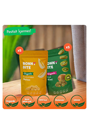 ORGANİK ÇITIR KAVUN & KURUTULMUŞ KİVİ 10'LU PAKETİ
