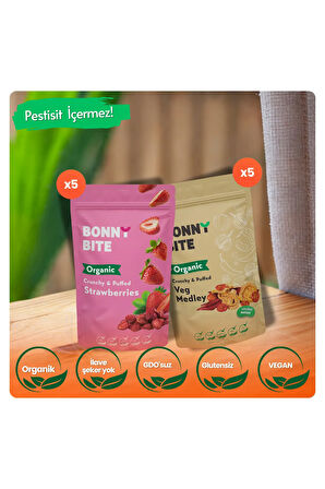 ORGANİK ÇITIR ÇİLEK & ÇITIR SEBZE (KAPYA BİBER, CHERRY DOMATES, SOĞAN) 10'LU PAKETİ