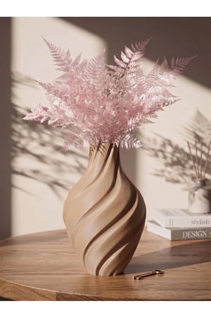 Aura Vazo 20cm - Modern Estetik Tasarım Dekoratif Ev Ofis Salon Dekorasyonu İçin Şık Obje - Minimalist Tasarım Çiçeklik Masa Üstü Süs Eşyası
