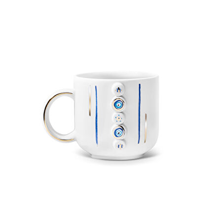 Canarels Nazar Boncuklu-Çizgili Kupa 350 ml