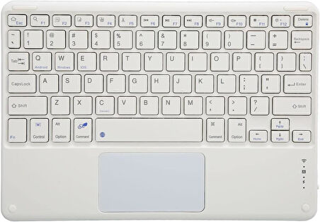 Technopc Ultrapad Quantum Gaming TB19F10M8A4 10.95" Uyumlu Bluetooth Şarjlı TouchPadli Klavye -Beyaz