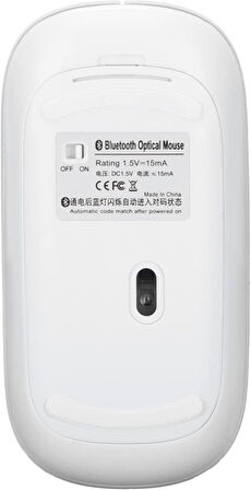 Technopc Ultrapad Ruby L10 10.1" Uyumlu Kablosuz Bluetooth Pilli Optik Mouse - Beyaz