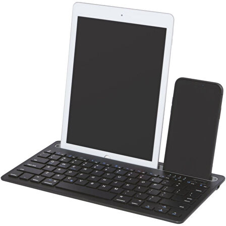Doogee T40 Pro 12" Uyumlu Kablosuz Bluetooth Şarjlı Standlı Klavye - Gri