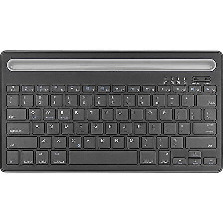 Doogee T10W 10.1" Uyumlu Kablosuz Bluetooth Şarjlı Standlı Klavye - Gri