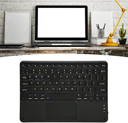 Casper Via S50 10.1" Uyumlu Kablosuz Bluetooth Şarjlı TouchPad'li Klavye - Siyah