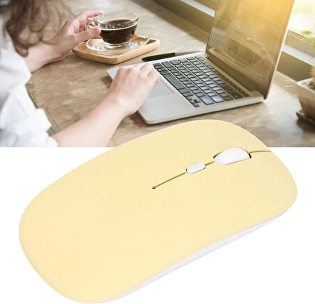 Ulefone Armor Pad 2 11" Uyumlu Kablosuz Bluetooth Pilli Optik Mouse - Sarı