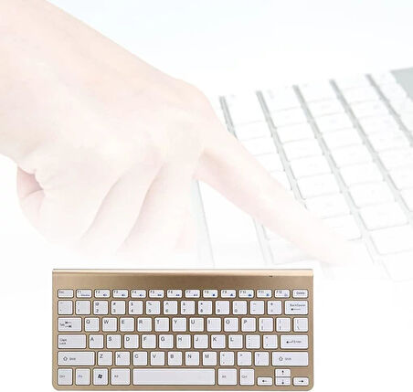 Technopc Ultrapad TM-T10EM 10.1" Uyumlu Kablosuz Wireless Pilli Türkçe Q Klavye - Altın