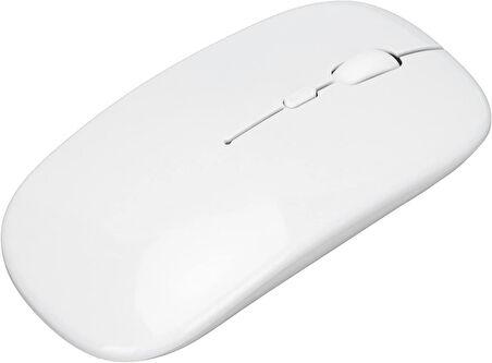 Microsoft Surface Pro Copilot 13" Uyumlu Kablosuz Bluetooth Pilli Optik Mouse - Beyaz