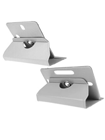 Sprange Vasoun P-200 12" Dönerli Standlı Deri Tablet Kılıfı - Beyaz