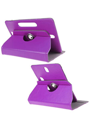 Broleo Smart Mt6735 10" Dönerli Standlı Deri Tablet Kılıfı - Mor