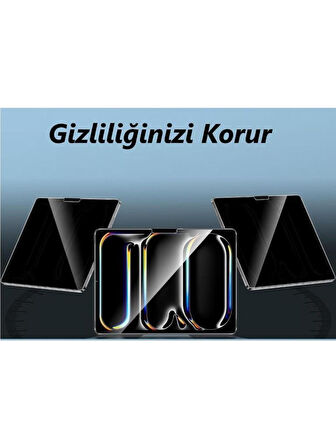 Lenovo Tab M10 TB311FU ZAEH0039TR 10.1" Hayalet Nano Privacy Gizlilik Esnek Cam Ekran Koruyucu Film