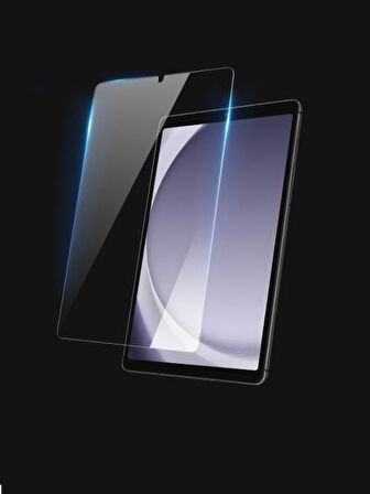 Samsung Galaxy Tab A9 X110 8.7" Dönerli Standlı Deri Tablet Kılıfı - Ekran Koruyucu - Beyazx