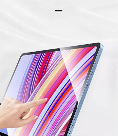 Xiaomi Redmi Pad Se 11" Dönerli Standlı Deri Tablet Kılıfı - Ekran Koruyucu - Beyaz