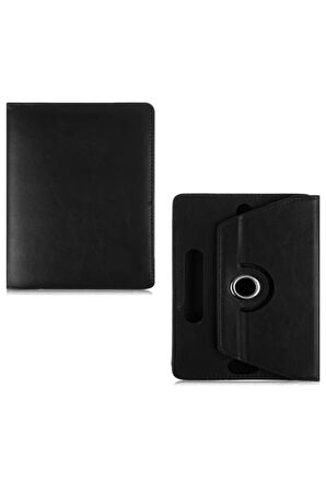 Lenovo Tab M10 TB311FU ZAEH0039TR 10.1" Dönerli Standlı Deri Tablet Kılıfı - Ekran Koruyucu - Siyah