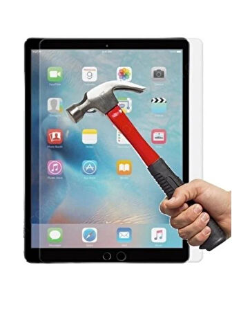 Apple iPad Pro 10.5" Dönerli Standlı Deri Tablet Kılıfı - Ekran Koruyucu - Kırmızı