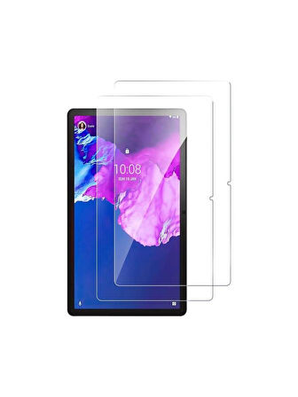 Lenovo Tab P11 TB350FU 11.5" Dönerli Standlı Deri Tablet Kılıfı - Ekran Koruyucu - Kırmızı