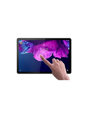 Lenovo Tab P11 TB350FU 11.5" Dönerli Standlı Deri Tablet Kılıfı - Ekran Koruyucu - Kırmızı