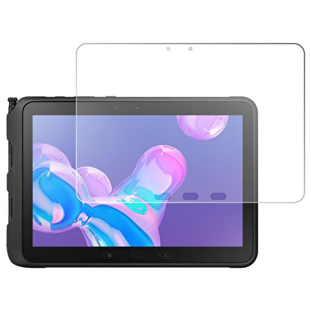 Samsung Galaxy Tab Active Pro T547 10.1" Döner Standlı Deri Tablet Kılıfı - Ekran Koruyucu - Turkuaz