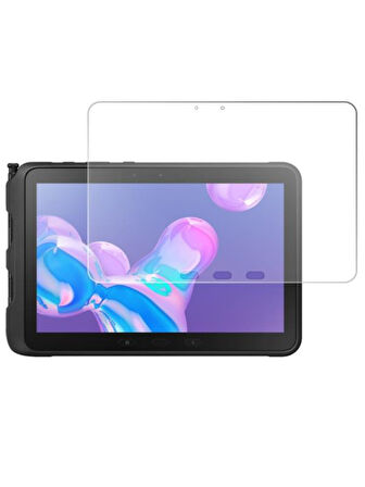Samsung Galaxy Tab Active Pro T547 10.1" Döner Standlı Deri Tablet Kılıfı - Ekran Koruyucu - Turkuaz