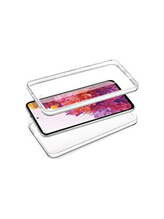 Xiaomi Mi 11 Lite Uyumlu 360° Ön Arka Tam Koruyucu Şeffaf Silikon Full Body Kılıf