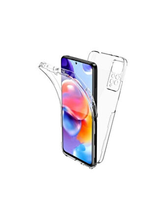 Xiaomi Redmi Note 12 Pro 5g Uyumlu 360° Ön Arka Tam Koruyucu Şeffaf Silikon Full Body Kılıf