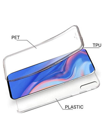 Xiaomi Mi 9T Uyumlu 360° Ön Arka Tam Koruyucu Şeffaf Silikon Full Body Kılıf