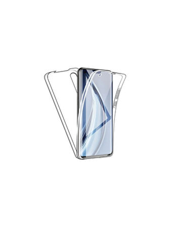 Xiaomi Mi 10 Uyumlu 360° Ön Arka Tam Koruyucu Şeffaf Silikon Full Body Kılıf