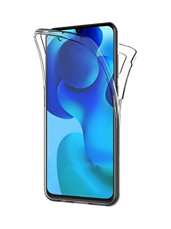 Xiaomi Mi 10 Lite Uyumlu 360° Ön Arka Tam Koruyucu Şeffaf Silikon Full Body Kılıf