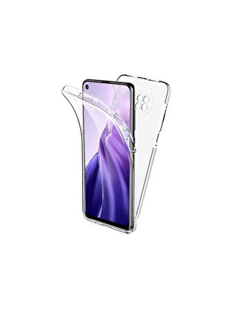Xiaomi Mi 10T Lite Uyumlu 360° Ön Arka Tam Koruyucu Şeffaf Silikon Full Body Kılıf