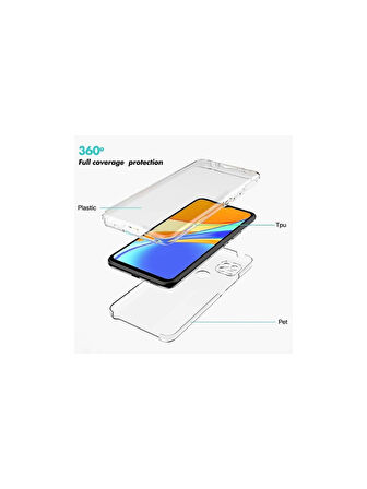 Xiaomi Redmi 10A Uyumlu 360° Ön Arka Tam Koruyucu Şeffaf Silikon Full Body Kılıf