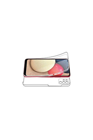 Samsung Galaxy A23 Sm-A235F Uyumlu 360° Ön Arka Tam Koruyucu Şeffaf Silikon Full Body Kılıf